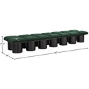  Color_Green/ Black Finish -- Pavilion Green Boucle Fabric Upholstered 14 pc Modular Bench IMAGE 6