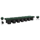  Color_Green/ Black Finish -- Pavilion Green Boucle Fabric Upholstered 14 pc Modular Bench IMAGE 7