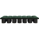  Color_Green/ Black Finish -- Pavilion Green Boucle Fabric Upholstered 14 pc Modular Bench IMAGE 3