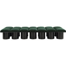Meridian Pavilion Green Boucle Fabric Bench IMAGE 3