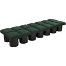  Color_Green/ Black Finish -- Pavilion Green Boucle Fabric Upholstered 14 pc Modular Bench IMAGE 5