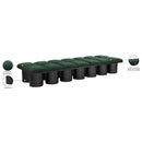  Color_Green/ Black Finish -- Pavilion Green Boucle Fabric Upholstered 14 pc Modular Bench IMAGE 8