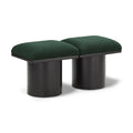  Color_Green/ Black Finish -- Pavilion Green Boucle Fabric Upholstered 2 pc Modular Bench IMAGE 1