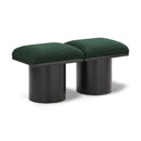  Color_Green/ Black Finish -- Pavilion Green Boucle Fabric Upholstered 2 pc Modular Bench IMAGE 1