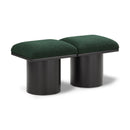Meridian Pavilion Green Boucle Fabric Bench IMAGE 1