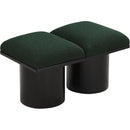  Color_Green/ Black Finish -- Pavilion Green Boucle Fabric Upholstered 2 pc Modular Bench IMAGE 4