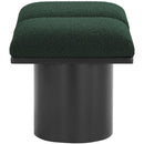  Color_Green/ Black Finish -- Pavilion Green Boucle Fabric Upholstered 2 pc Modular Bench IMAGE 5