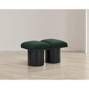  Color_Green/ Black Finish -- Pavilion Green Boucle Fabric Upholstered 2 pc Modular Bench IMAGE 2