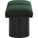  Color_Green/ Black Finish -- Pavilion Green Boucle Fabric Upholstered 2 pc Modular Bench IMAGE 4