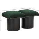  Color_Green/ Black Finish -- Pavilion Green Boucle Fabric Upholstered 2 pc Modular Bench IMAGE 6