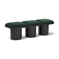  Color_Green/ Black Finish -- Pavilion Green Boucle Fabric Upholstered 3 pc Modular Bench IMAGE 1