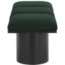  Color_Green/ Black Finish -- Pavilion Green Boucle Fabric Upholstered 3 pc Modular Bench IMAGE 4