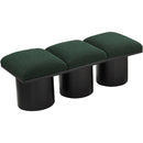  Color_Green/ Black Finish -- Pavilion Green Boucle Fabric Upholstered 3 pc Modular Bench IMAGE 5