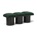  Color_Green/ Black Finish -- Pavilion Green Boucle Fabric Upholstered 3 pc Modular Bench IMAGE 1