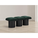  Color_Green/ Black Finish -- Pavilion Green Boucle Fabric Upholstered 3 pc Modular Bench IMAGE 2