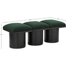  Color_Green/ Black Finish -- Pavilion Green Boucle Fabric Upholstered 3 pc Modular Bench IMAGE 6