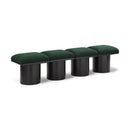  Color_Green/ Black Finish -- Pavilion Green Boucle Fabric Upholstered 4 pc Modular Bench IMAGE 1