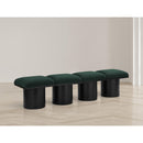  Color_Green/ Black Finish -- Pavilion Green Boucle Fabric Upholstered 4 pc Modular Bench IMAGE 2