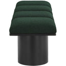  Color_Green/ Black Finish -- Pavilion Green Boucle Fabric Upholstered 4 pc Modular Bench IMAGE 4