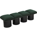  Color_Green/ Black Finish -- Pavilion Green Boucle Fabric Upholstered 4 pc Modular Bench IMAGE 5
