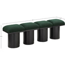  Color_Green/ Black Finish -- Pavilion Green Boucle Fabric Upholstered 4 pc Modular Bench IMAGE 7