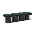  Color_Green/ Black Finish -- Pavilion Green Boucle Fabric Upholstered 4 pc Modular Bench IMAGE 1