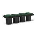  Color_Green/ Black Finish -- Pavilion Green Boucle Fabric Upholstered 4 pc Modular Bench IMAGE 1