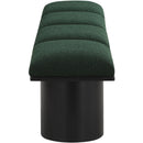  Color_Green/ Black Finish -- Pavilion Green Boucle Fabric Upholstered 4 pc Modular Bench IMAGE 4