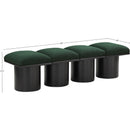  Color_Green/ Black Finish -- Pavilion Green Boucle Fabric Upholstered 4 pc Modular Bench IMAGE 6