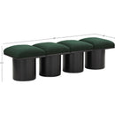 Meridian Pavilion Green Boucle Fabric Bench IMAGE 6