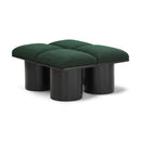  Color_Green/ Black Finish -- Pavilion Green Boucle Fabric Upholstered 4 pc Modular Bench IMAGE 1