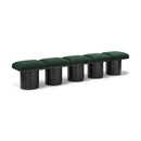  Color_Green/ Black Finish -- Pavilion Green Boucle Fabric Upholstered 5 pc Modular Bench IMAGE 1