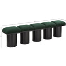  Color_Green/ Black Finish -- Pavilion Green Boucle Fabric Upholstered 5 pc Modular Bench IMAGE 7