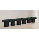  Color_Green/ Black Finish -- Pavilion Green Boucle Fabric Upholstered 6 pc Modular Bench IMAGE 2