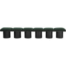  Color_Green/ Black Finish -- Pavilion Green Boucle Fabric Upholstered 6 pc Modular Bench IMAGE 3