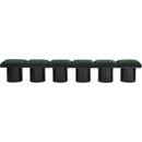 Meridian Pavilion Green Boucle Fabric Bench IMAGE 3