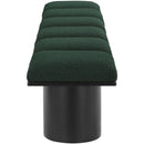  Color_Green/ Black Finish -- Pavilion Green Boucle Fabric Upholstered 6 pc Modular Bench IMAGE 4