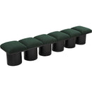  Color_Green/ Black Finish -- Pavilion Green Boucle Fabric Upholstered 6 pc Modular Bench IMAGE 5