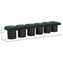  Color_Green/ Black Finish -- Pavilion Green Boucle Fabric Upholstered 6 pc Modular Bench IMAGE 6