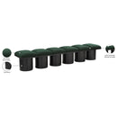  Color_Green/ Black Finish -- Pavilion Green Boucle Fabric Upholstered 6 pc Modular Bench IMAGE 7