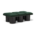  Color_Green/ Black Finish -- Pavilion Green Boucle Fabric Upholstered 6 pc Modular Bench IMAGE 1