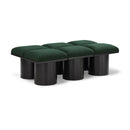  Color_Green/ Black Finish -- Pavilion Green Boucle Fabric Upholstered 6 pc Modular Bench IMAGE 1