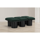  Color_Green/ Black Finish -- Pavilion Green Boucle Fabric Upholstered 6 pc Modular Bench IMAGE 2