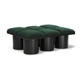  Color_Green/ Black Finish -- Pavilion Green Boucle Fabric Upholstered 6 pc Modular Bench IMAGE 1