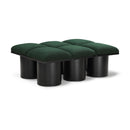  Color_Green/ Black Finish -- Pavilion Green Boucle Fabric Upholstered 6 pc Modular Bench IMAGE 1