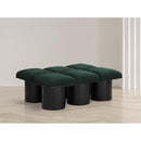  Color_Green/ Black Finish -- Pavilion Green Boucle Fabric Upholstered 6 pc Modular Bench IMAGE 2