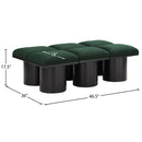  Color_Green/ Black Finish -- Pavilion Green Boucle Fabric Upholstered 6 pc Modular Bench IMAGE 7