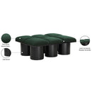  Color_Green/ Black Finish -- Pavilion Green Boucle Fabric Upholstered 6 pc Modular Bench IMAGE 8