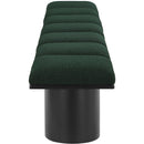  Color_Green/ Black Finish -- Pavilion Green Boucle Fabric Upholstered 7 pc Modular Bench IMAGE 4