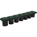  Color_Green/ Black Finish -- Pavilion Green Boucle Fabric Upholstered 7 pc Modular Bench IMAGE 5